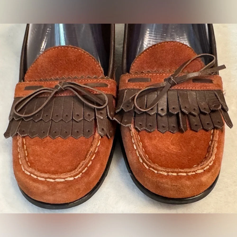 Franco Sarto Women’s Reddish Brown Suede Wedge Heels Size 9M